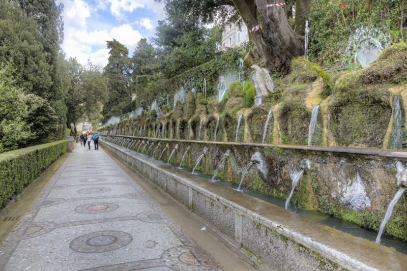 Fountains in Tivoli from Rome