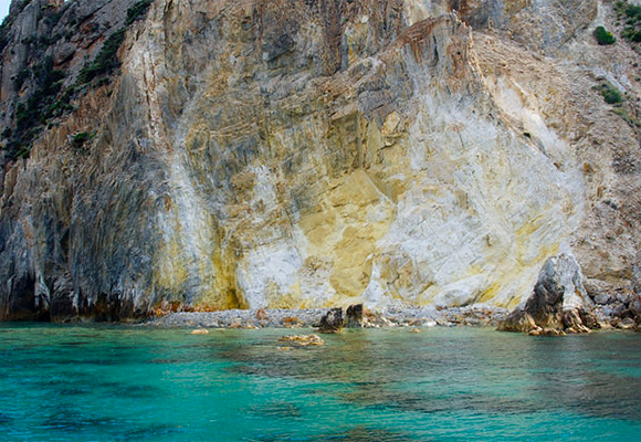 Ponza Sulphur Rock Formations Swimming